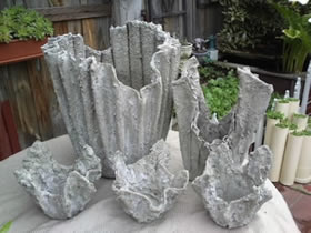怎么用水泥改造旧毛巾 手工制作创意花盆教程